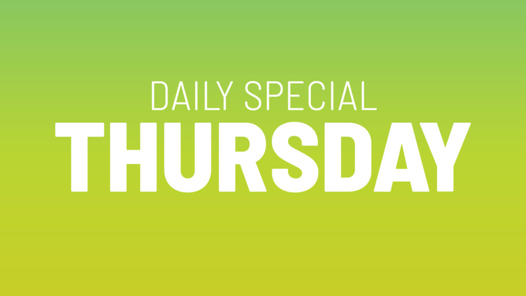 Thursday's Daily Special